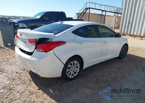 2012 Hyundai Elantra Gls z USA, uszkodzony, nr VIN 5NPDH4AE9CH139949